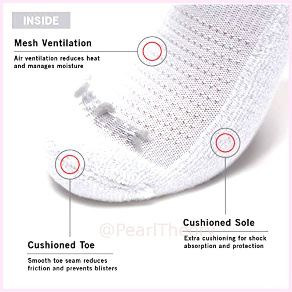 Performance Athletic Cushion Running Socks With H… - image 5